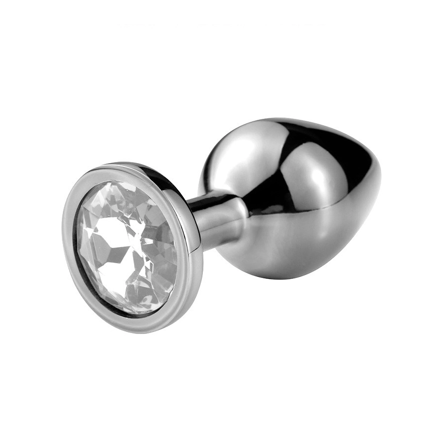 Plug Anal Acier Inoxydable – Arrondi, Tailles S/M/L - Strass
