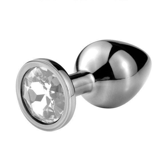 Plug Anal Acier Inoxydable – Arrondi, Tailles S/M/L - Strass