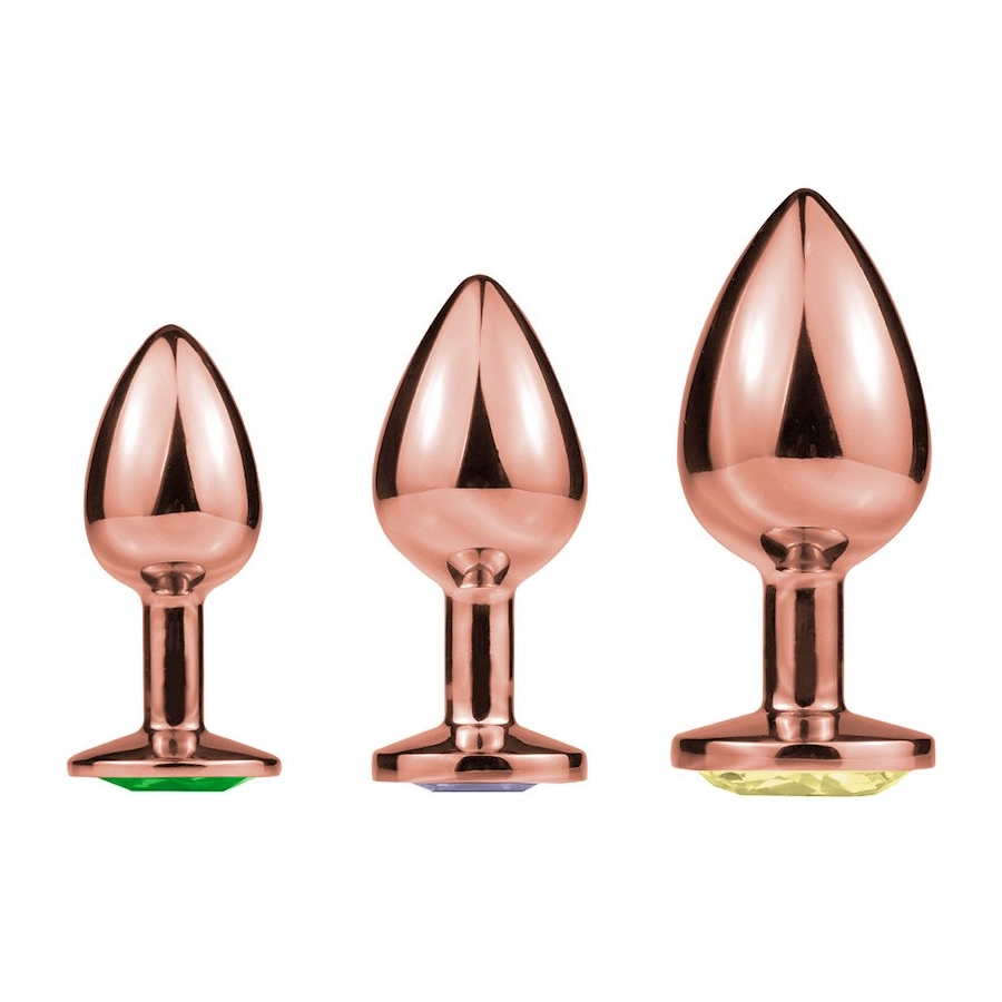 Plug Anal Acier Inoxydable – Arrondi, Tailles S/M/L - Strass