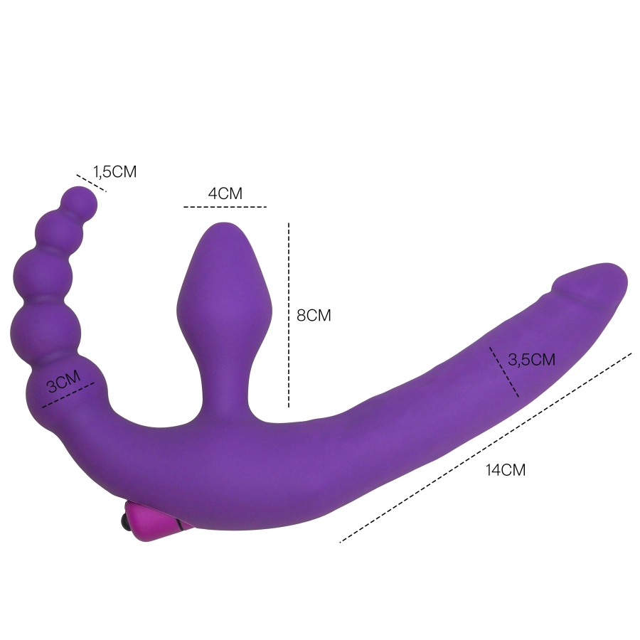 Ouranos – Gode Ceinture Vibrant Insérable Sans Attache