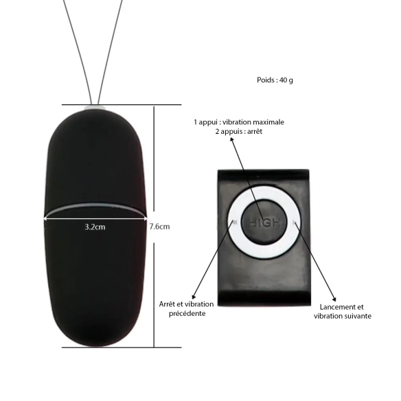 Hélios – Œuf Vibrant Télécommandé, Sextoy Connecté Hélios – Œuf Vibrant Télécommandé, Sextoy Connecté