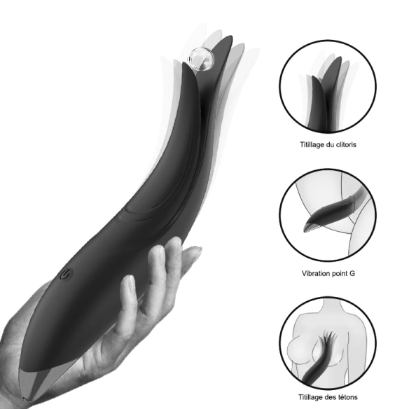 Dioné – Stimulateur Dauphin, Point G, Clitoris et tétons