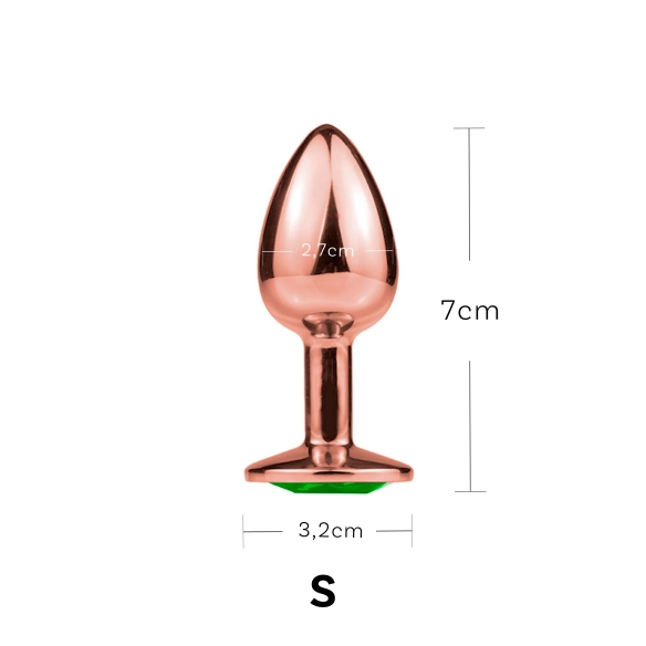 Plug Anal Acier Inoxydable – Arrondi, Tailles S/M/L - Strass Plug Anal Acier Inoxydable – Arrondi, Tailles S/M/L - Strass